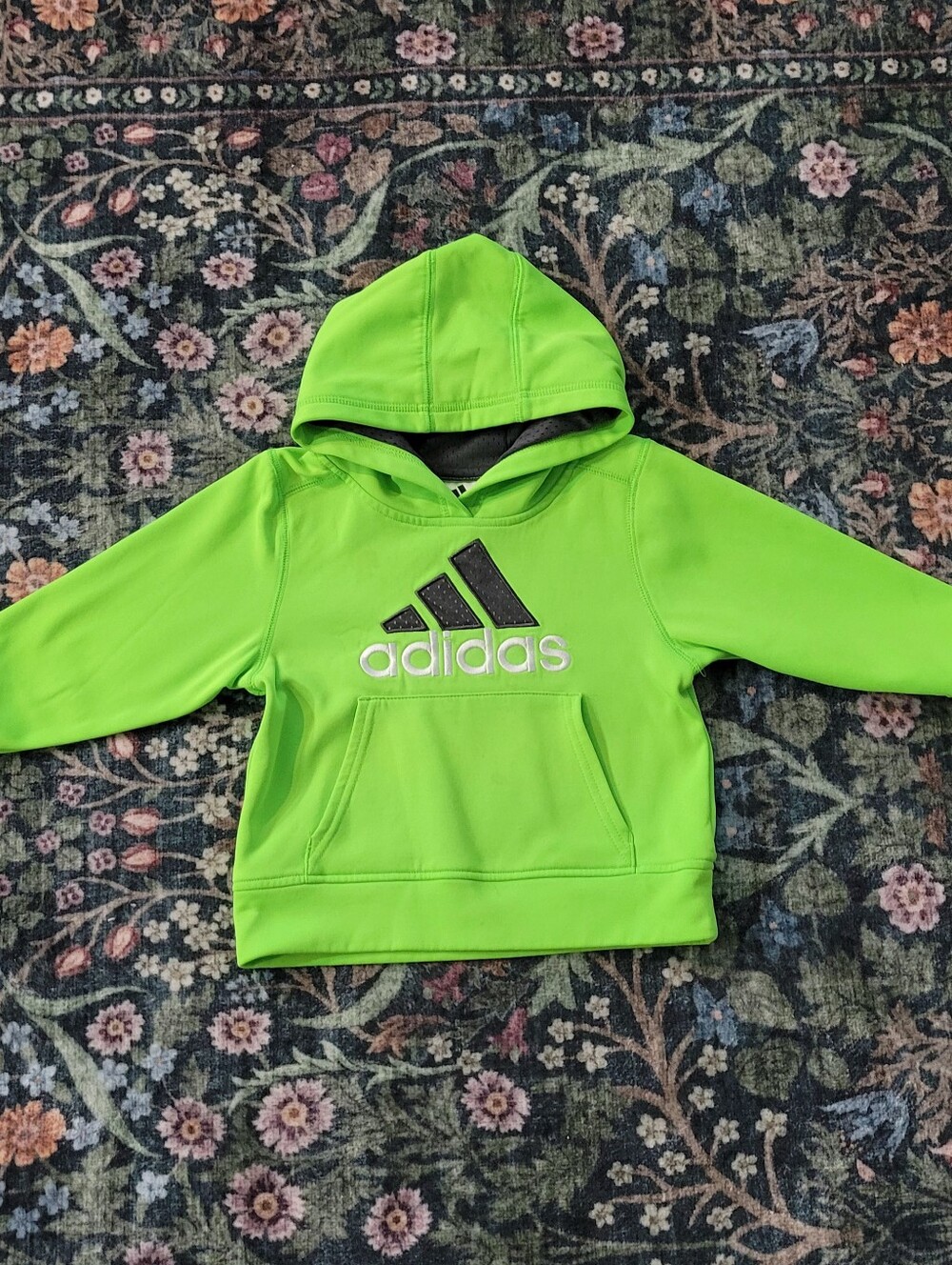 adidas Kids' Neon Green Hoodie Sweatshirt